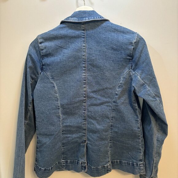 NWT Women's Nicole Miller Denim Blazer Jacket Size Small - Picture 8 of 8